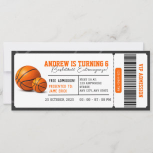 Persoonlijke Basketbal Dunk Fest Verjaardagsfeest Kaart