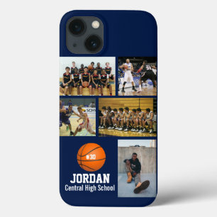 Persoonlijke Basketbal Foto Collage Naam Team # Case-Mate iPhone Case