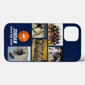 Persoonlijke Basketbal Foto Collage Naam Team # Case-Mate iPhone Case (Achterkant (horizontaal))