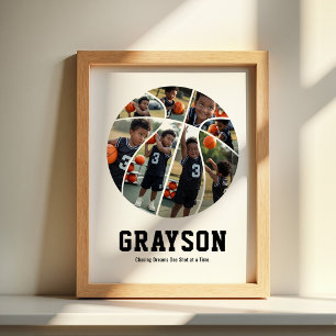 Persoonlijke Basketbal Fotocollage Poster