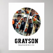 Persoonlijke Basketbal Fotocollage Poster (Voorkant)