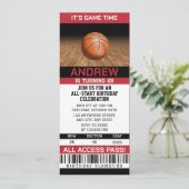 Persoonlijke Basketbal High-Flying Hoops Verjaarda Kaart (Staand voorkant)