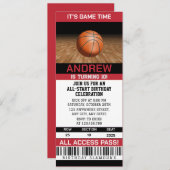 Persoonlijke Basketbal High-Flying Hoops Verjaarda Kaart (Voorkant / Achterkant)