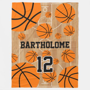 Persoonlijke Basketbal Jongen Fun Modern Fleece Deken