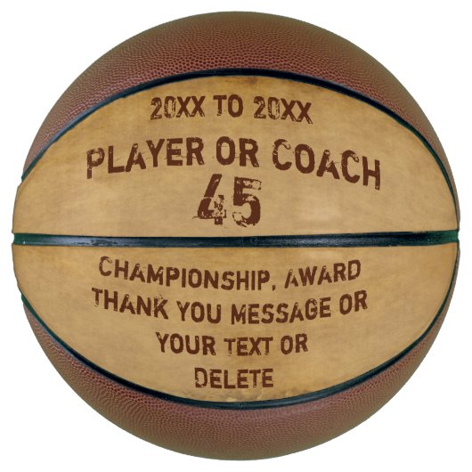 Persoonlijke Basketbal, Jouw Grunge Tekst Mini Basketbal (Voorkant)