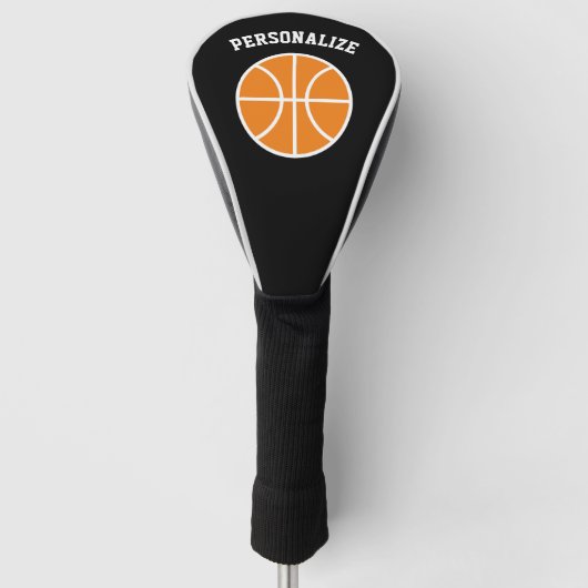 Persoonlijke basketbal logo golf driver hoes golfheadcover (Voorkant)