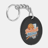 Persoonlijke Basketbal Mama Team Sleutelhanger (Voorkant Links)