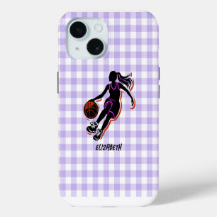 Persoonlijke Basketbal Meisje IPhone 15 Hoesje