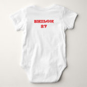 Persoonlijke Basketbal met boog Ga Team Romper (Achterkant)