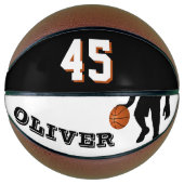 Persoonlijke basketbal met spelersnaam nummer (Voorkant)