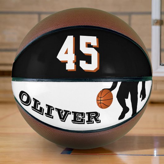Persoonlijke basketbal met spelersnaam nummer