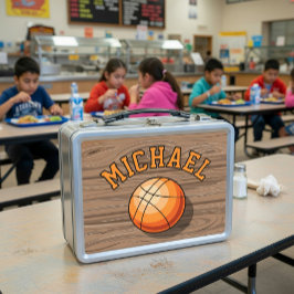 Persoonlijke Basketbal Metalen Lunchbox