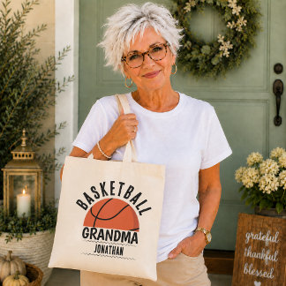 Persoonlijke Basketbal Oma Tote Bag