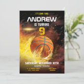 Persoonlijke Basketbal Printable Verjaardag Kaart (Staand voorkant)