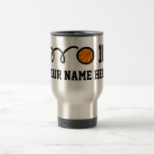 Persoonlijke basketbal reisbeker met nummer (Center)