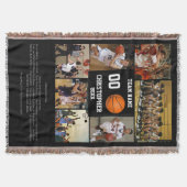Persoonlijke Basketbal Senior Night Spelers Deken (Voorkant)