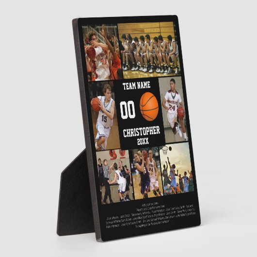 Persoonlijke basketbal seniorenavond-herdenking fotoplaat (Zijkant)