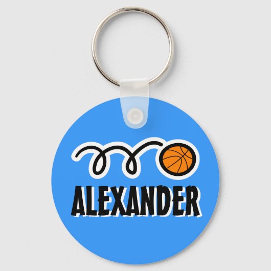 Persoonlijke basketbal sleutelhanger voor kinderen (Voorkant)