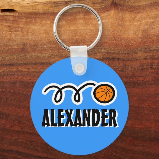 Persoonlijke basketbal sleutelhanger voor kinderen (Voorkant)