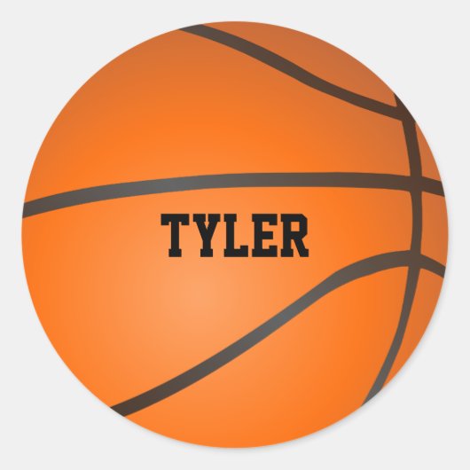 Persoonlijke Basketbal Sticker (Voorkant)
