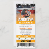 Persoonlijke basketbal ticket met foto kaart (Voorkant)