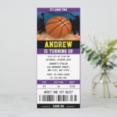 Persoonlijke Basketbal Ticket Verjaardag Sport Kaart (Staand voorkant)