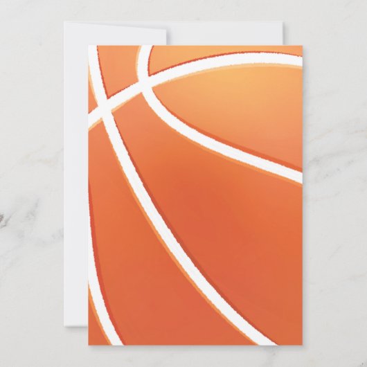Persoonlijke Basketbal Uitnodiging Verjaardagsfees (Achterkant)