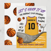 Persoonlijke Basketbal Verjaardag Digitale Sport Kaart (Voorkant / Achterkant)