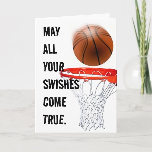 Persoonlijke basketbal verjaardag kaart (Voorkant)