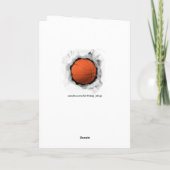 Persoonlijke basketbal verjaardag kaart (Achterkant)