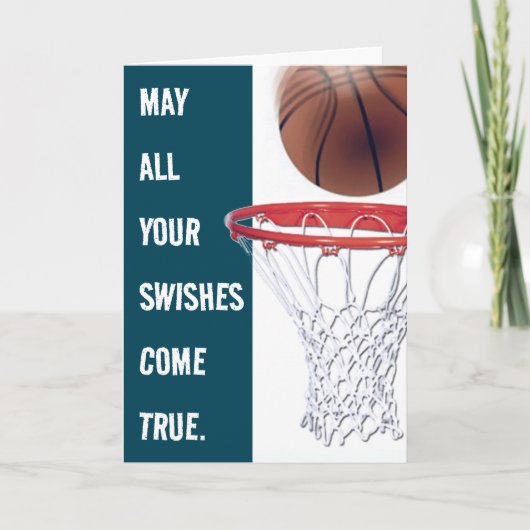 Persoonlijke basketbal verjaardag kaart (Voorkant)