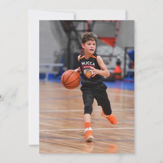 Persoonlijke Basketbal Verjaardag met aangepaste F Kaart (Achterkant)