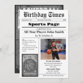 Persoonlijke Basketbal Verjaardag met Foto Kaart (Voorkant / Achterkant)