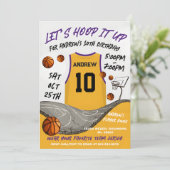 Persoonlijke Basketbal Verjaardag met Foto Kaart (Staand voorkant)