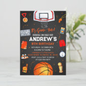 Persoonlijke Basketbal Verjaardag met Foto Kaart (Staand voorkant)