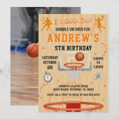 Persoonlijke basketbal verjaardag met foto kaart (Voorkant / Achterkant)