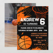 Persoonlijke Basketbal Verjaardag met Foto Kaart (Voorkant / Achterkant)