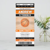 Persoonlijke Basketbal Verjaardag Ticket ELKE Leef Kaart (Staand voorkant)