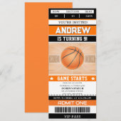 Persoonlijke Basketbal Verjaardag Ticket ELKE Leef Kaart (Voorkant / Achterkant)