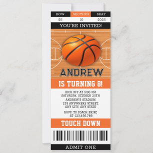 Persoonlijke Basketbal Verjaardag Ticket Sport Kaart
