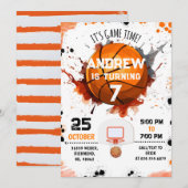 Persoonlijke Basketbal Verjaardag Uitnodiging Fees (Voorkant / Achterkant)