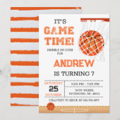 Persoonlijke Basketbal Verjaardag Uitnodiging Fees (Voorkant / Achterkant)