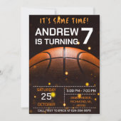 Persoonlijke Basketbal Verjaardag Uitnodiging Fees (Voorkant)