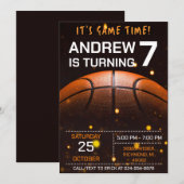 Persoonlijke Basketbal Verjaardag Uitnodiging Fees (Voorkant / Achterkant)