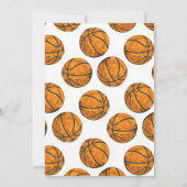 Persoonlijke Basketbal Verjaardag Uitnodiging Fees (Achterkant)
