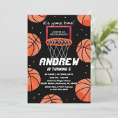 Persoonlijke Basketbal Verjaardag uitnodiging Spor (Staand voorkant)