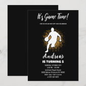 Persoonlijke Basketbal Verjaardag uitnodiging Spor (Voorkant / Achterkant)