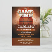 Persoonlijke Basketbal Verjaardag uitnodiging Spor (Staand voorkant)