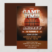 Persoonlijke Basketbal Verjaardag uitnodiging Spor (Voorkant / Achterkant)