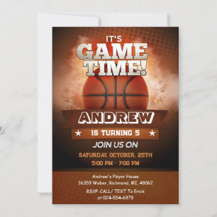 Persoonlijke Basketbal Verjaardag uitnodiging Spor